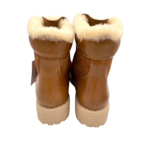 NWT J.Crew Leather & Nubuck Pieced Nordic Boot Glazed Pecan Womens 9 - Picture 10 of 14